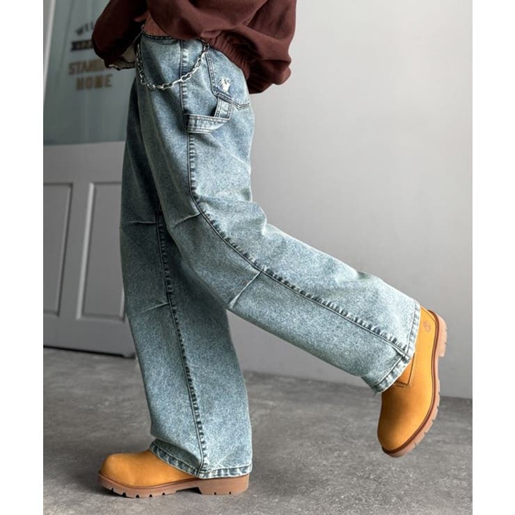 ブルー | 「360°無敵」ペインターパラシュートタックデニムパンツ Painter | Classical Elf Men