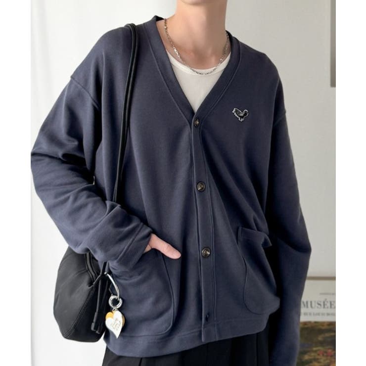 ネイビー | Embroidered Design Sweat | Classical Elf Men