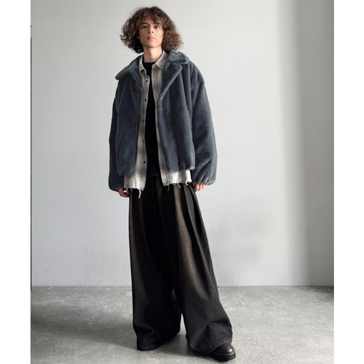 「3wayアレンジ可能。」ベルト襟フェイクファー素材ジャケット Belted | Classical Elf Men | 詳細画像12 