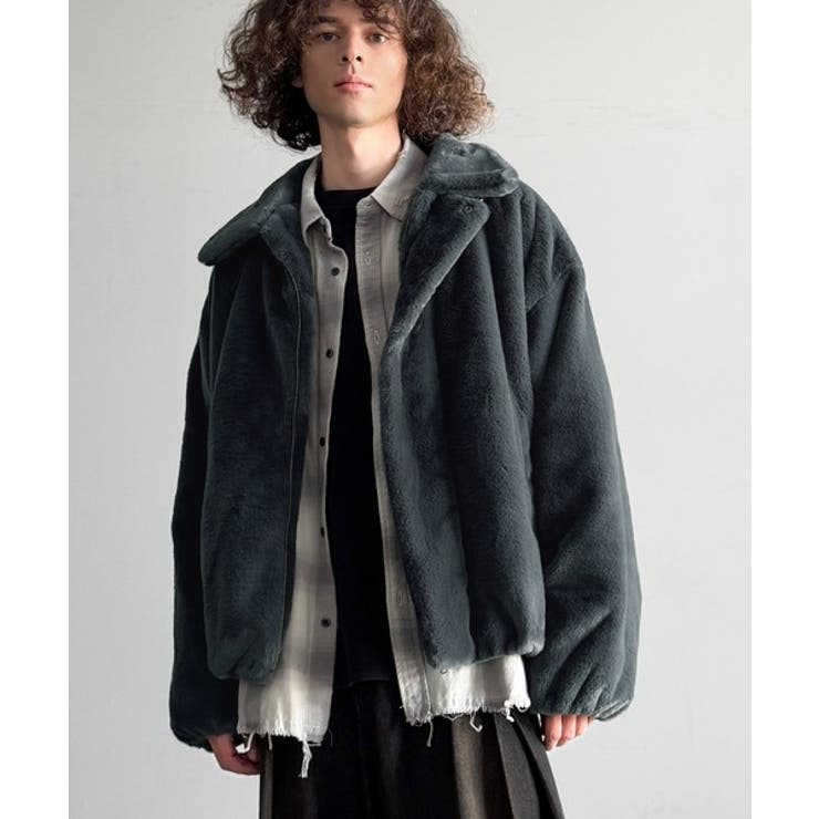 「3wayアレンジ可能。」ベルト襟フェイクファー素材ジャケット Belted | Classical Elf Men | 詳細画像13 