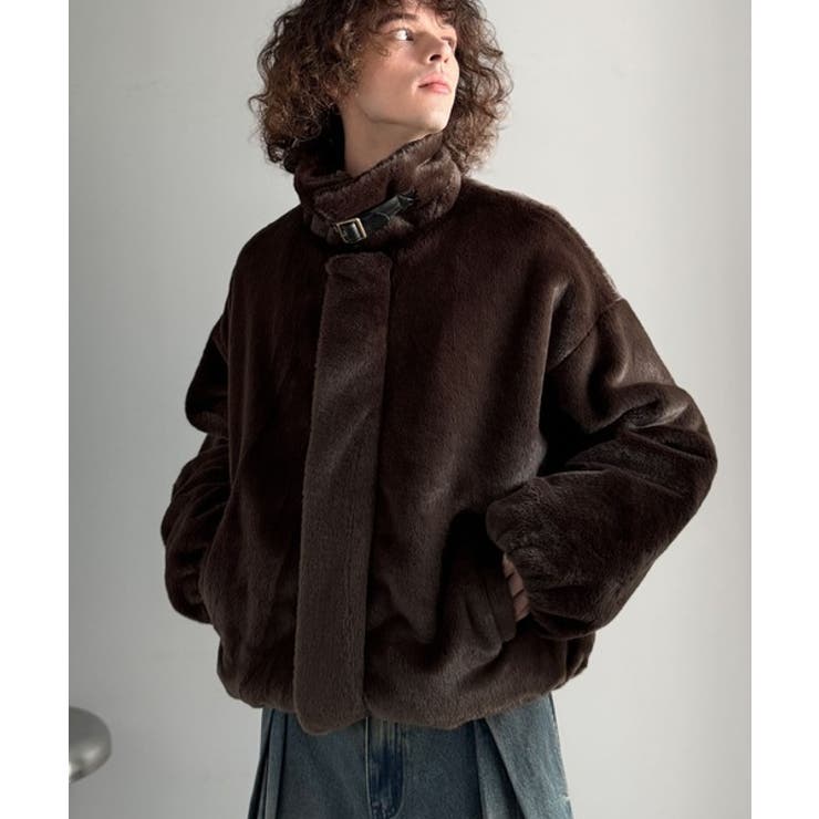 「3wayアレンジ可能。」ベルト襟フェイクファー素材ジャケット Belted | Classical Elf Men | 詳細画像20 