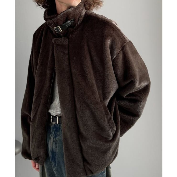 「3wayアレンジ可能。」ベルト襟フェイクファー素材ジャケット Belted | Classical Elf Men | 詳細画像25 