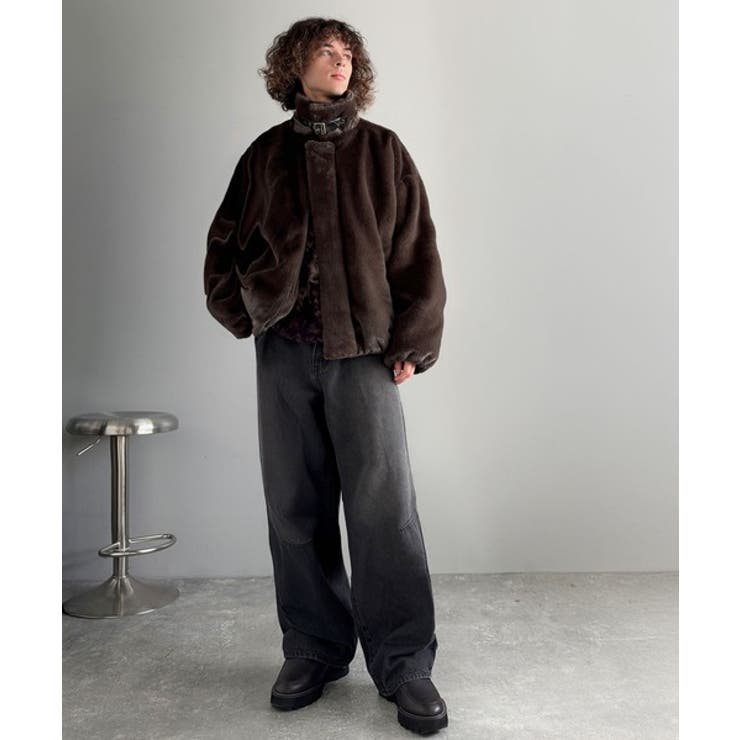 「3wayアレンジ可能。」ベルト襟フェイクファー素材ジャケット Belted | Classical Elf Men | 詳細画像29 