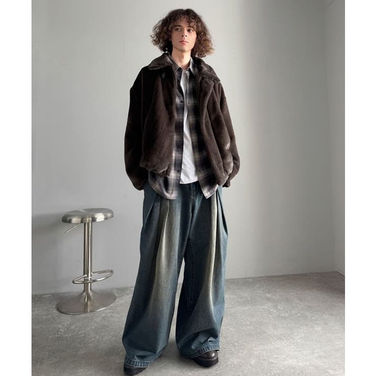 「3wayアレンジ可能。」ベルト襟フェイクファー素材ジャケット Belted | Classical Elf Men | 詳細画像33 