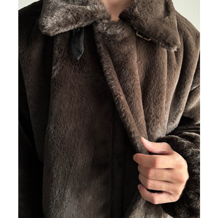 「3wayアレンジ可能。」ベルト襟フェイクファー素材ジャケット Belted | Classical Elf Men | 詳細画像37 