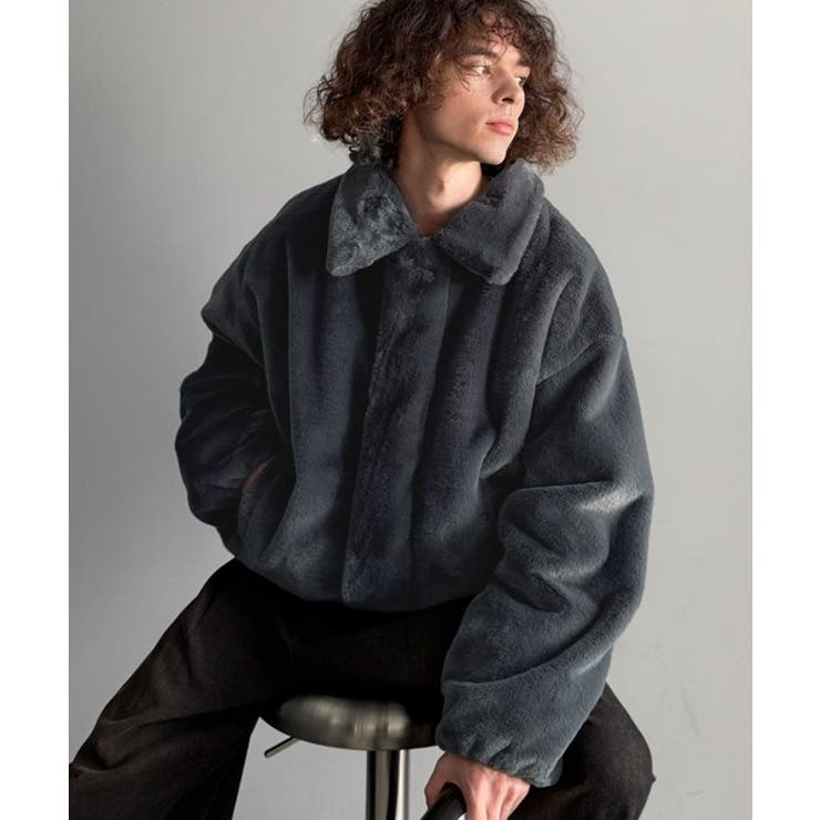 「3wayアレンジ可能。」ベルト襟フェイクファー素材ジャケット Belted | Classical Elf Men | 詳細画像3 