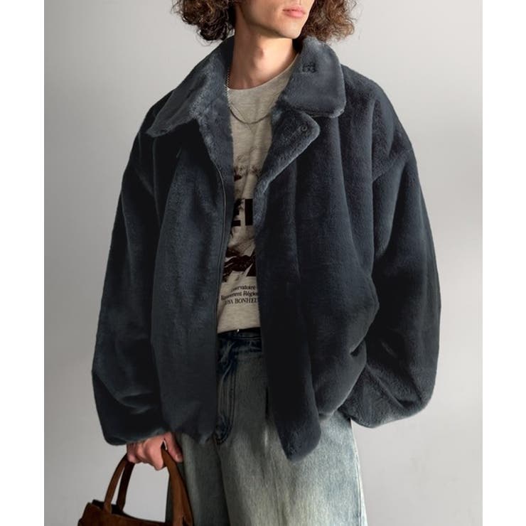 「3wayアレンジ可能。」ベルト襟フェイクファー素材ジャケット Belted | Classical Elf Men | 詳細画像5 