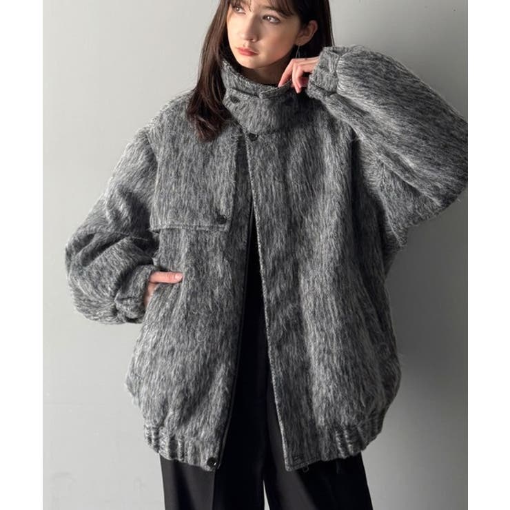グレー | シャギーファー素材2way襟デザインブルゾン Shaggy Fur | Classical Elf Men