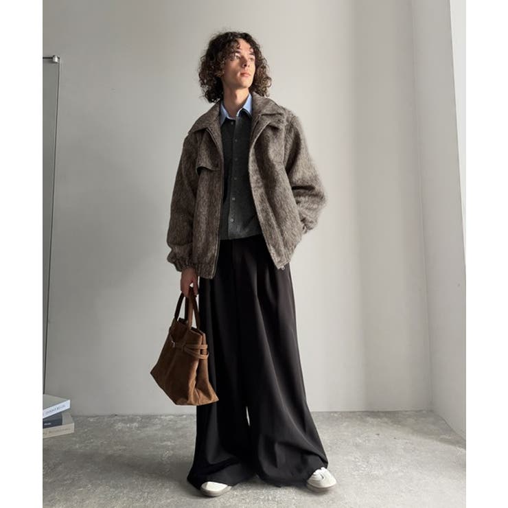 シャギーファー素材2way襟デザインブルゾン Shaggy Fur | Classical Elf Men | 詳細画像8 