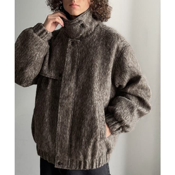 シャギーファー素材2way襟デザインブルゾン Shaggy Fur | Classical Elf Men | 詳細画像9 