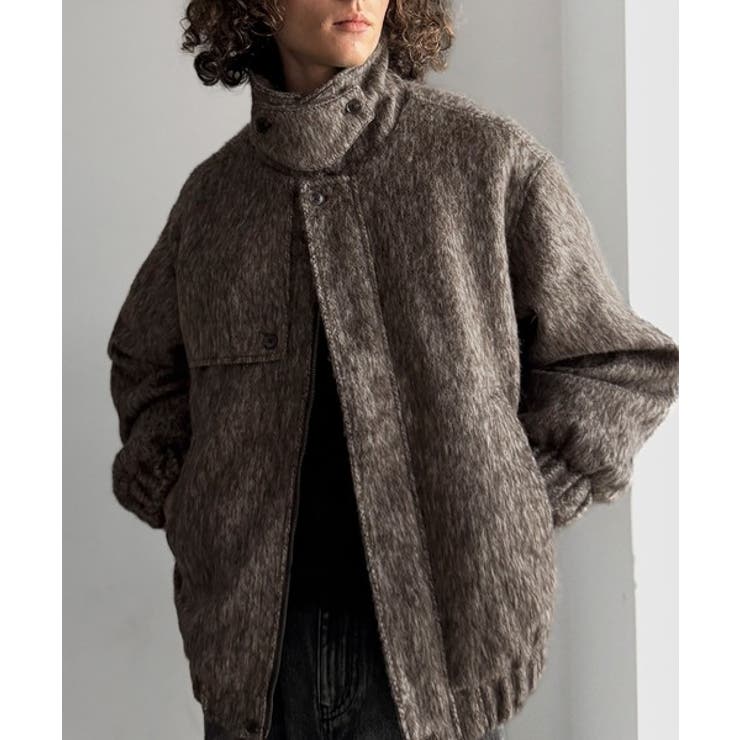シャギーファー素材2way襟デザインブルゾン Shaggy Fur | Classical Elf Men | 詳細画像10 
