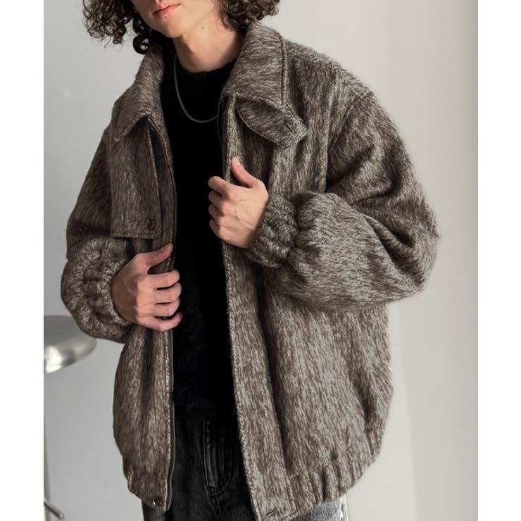 シャギーファー素材2way襟デザインブルゾン Shaggy Fur | Classical Elf Men | 詳細画像11 