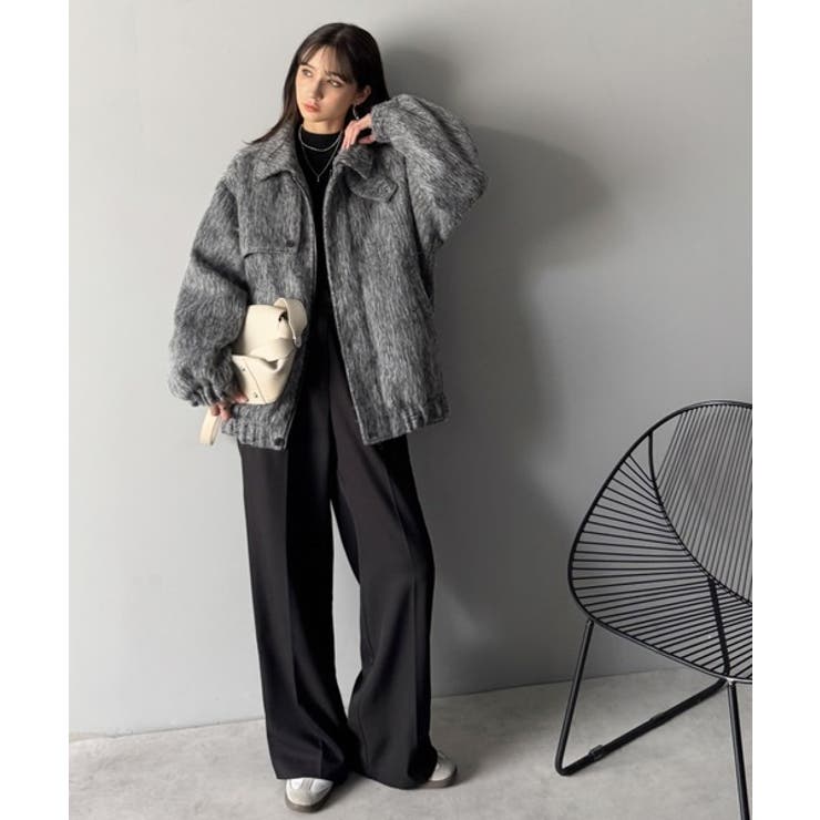 シャギーファー素材2way襟デザインブルゾン Shaggy Fur | Classical Elf Men | 詳細画像13 