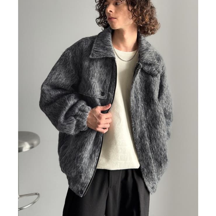 シャギーファー素材2way襟デザインブルゾン Shaggy Fur | Classical Elf Men | 詳細画像17 