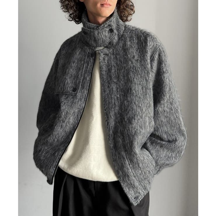 シャギーファー素材2way襟デザインブルゾン Shaggy Fur | Classical Elf Men | 詳細画像22 