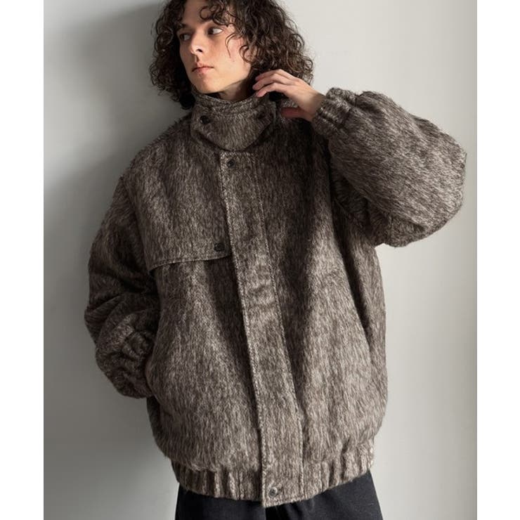 シャギーファー素材2way襟デザインブルゾン Shaggy Fur | Classical Elf Men | 詳細画像1 