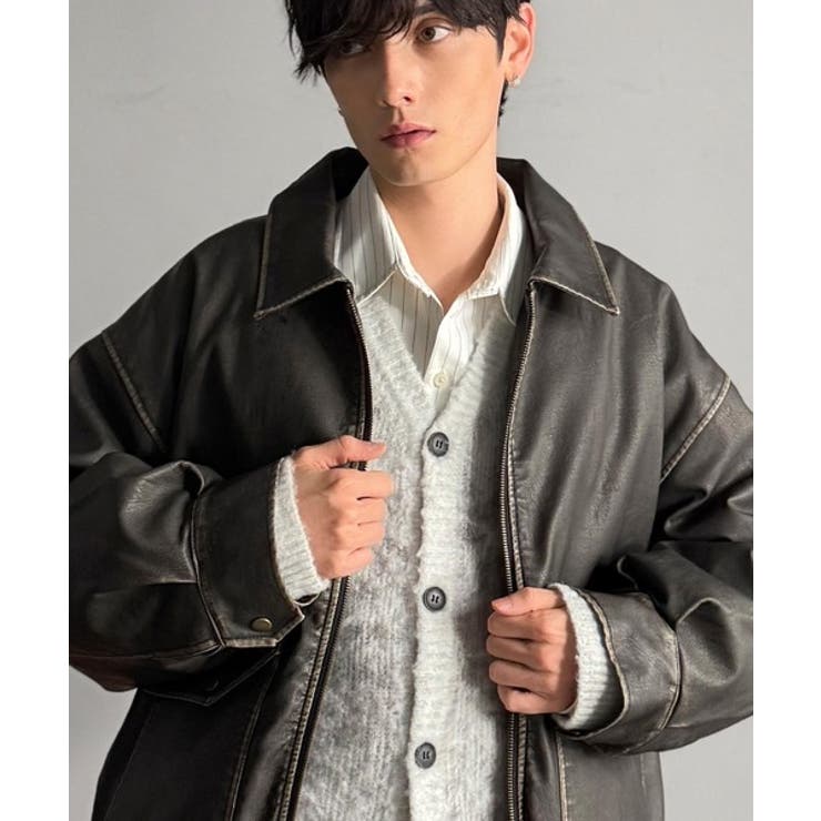 Sランク。」ヴィンテージレザー中綿入りブルゾン Vintage Leather[品番