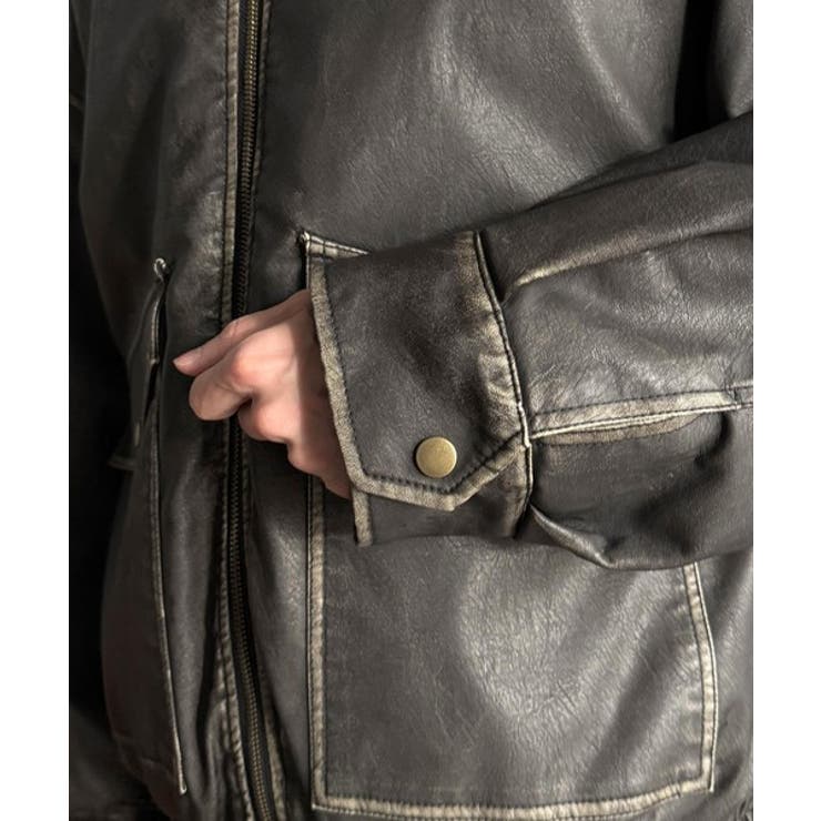 Sランク。」ヴィンテージレザー中綿入りブルゾン Vintage Leather[品番