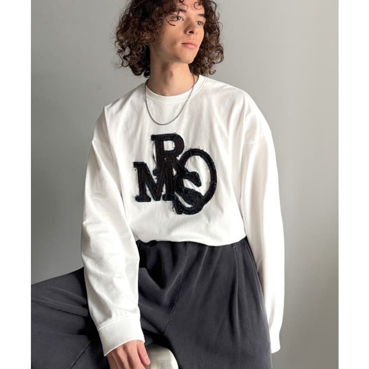 「一軍確定。」フリンジパッチワーク使いリラックスTシャツ Fringe and | Classical Elf Men | 詳細画像8 