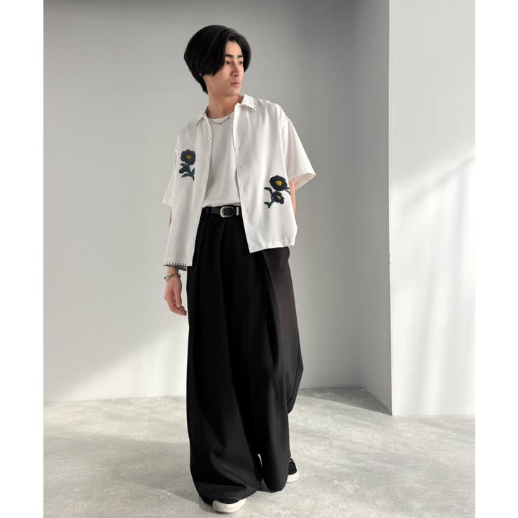 【接触冷感機能付き】サガラ刺繍フラワーステッチシャツ Cool Touch | Classical Elf Men | 詳細画像9 