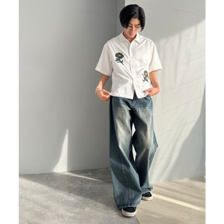 【接触冷感機能付き】サガラ刺繍フラワーステッチシャツ Cool Touch | Classical Elf Men | 詳細画像12 