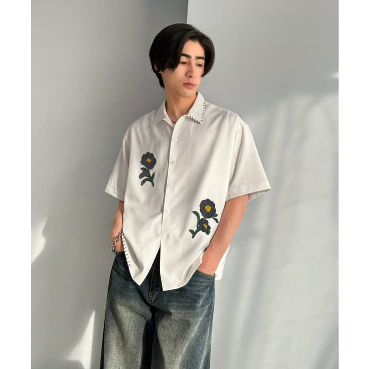 【接触冷感機能付き】サガラ刺繍フラワーステッチシャツ Cool Touch | Classical Elf Men | 詳細画像16 