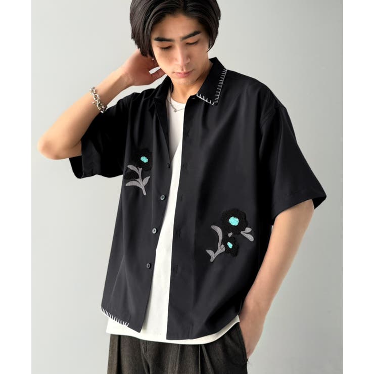 【接触冷感機能付き】サガラ刺繍フラワーステッチシャツ Cool Touch | Classical Elf Men | 詳細画像17 