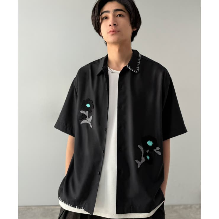 【接触冷感機能付き】サガラ刺繍フラワーステッチシャツ Cool Touch | Classical Elf Men | 詳細画像18 