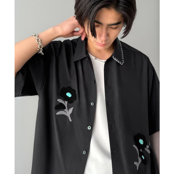 【接触冷感機能付き】サガラ刺繍フラワーステッチシャツ Cool Touch | Classical Elf Men | 詳細画像21 