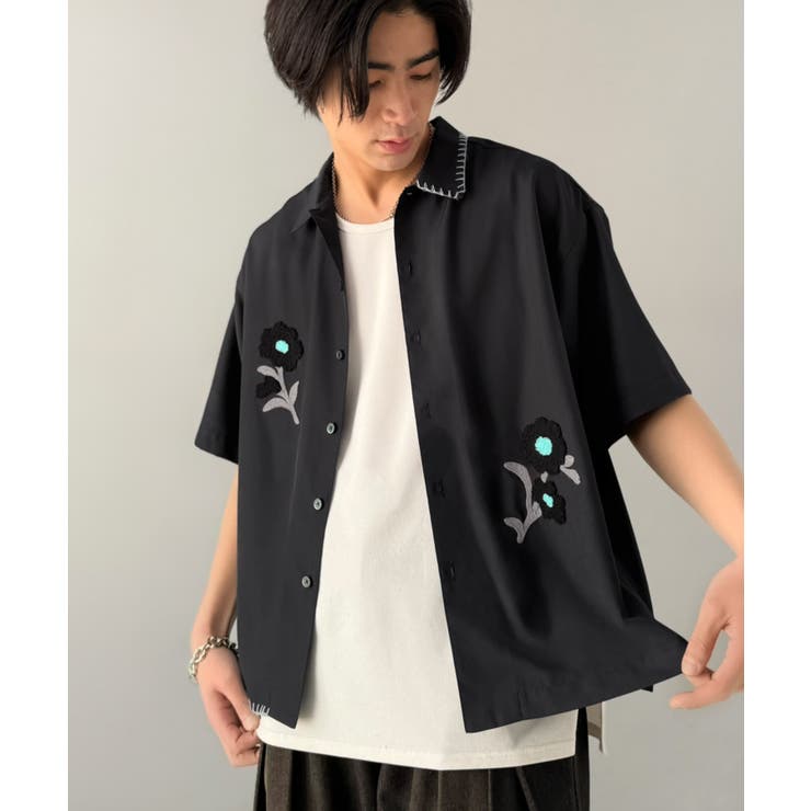 【接触冷感機能付き】サガラ刺繍フラワーステッチシャツ Cool Touch | Classical Elf Men | 詳細画像22 