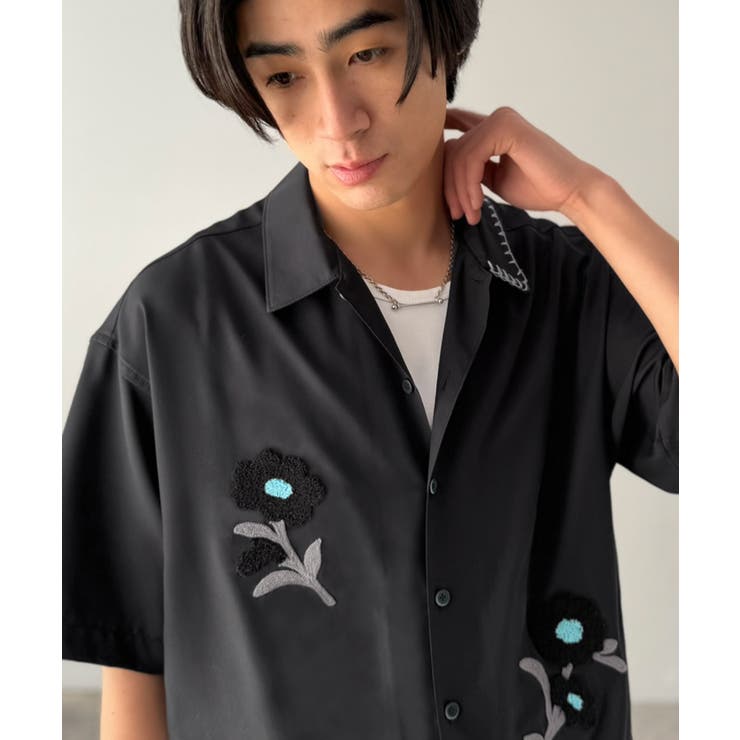 【接触冷感機能付き】サガラ刺繍フラワーステッチシャツ Cool Touch | Classical Elf Men | 詳細画像26 