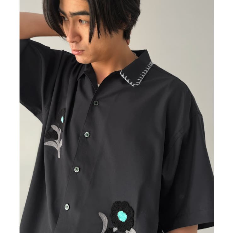 【接触冷感機能付き】サガラ刺繍フラワーステッチシャツ Cool Touch | Classical Elf Men | 詳細画像30 