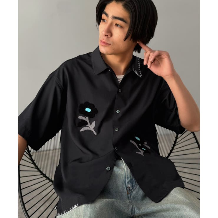 【接触冷感機能付き】サガラ刺繍フラワーステッチシャツ Cool Touch | Classical Elf Men | 詳細画像31 