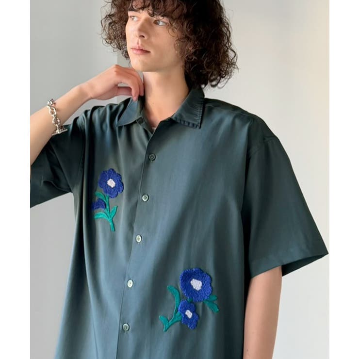 【接触冷感機能付き】サガラ刺繍フラワーステッチシャツ Cool Touch | Classical Elf Men | 詳細画像36 