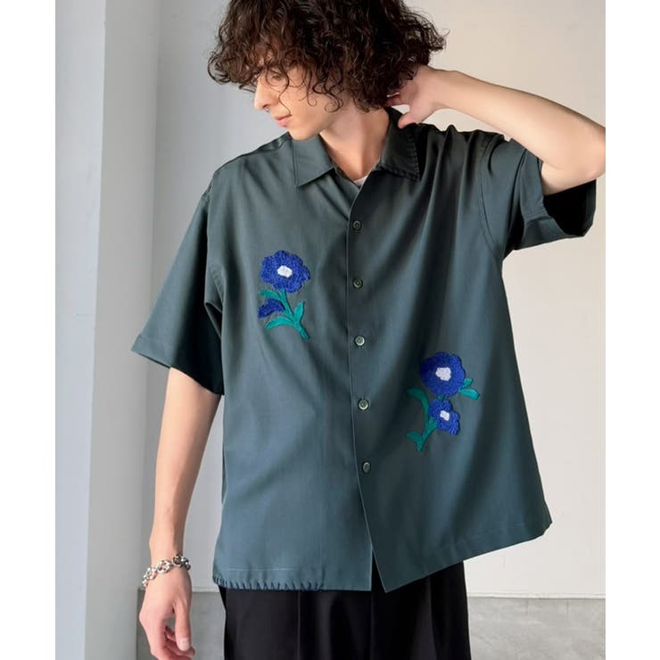 【接触冷感機能付き】サガラ刺繍フラワーステッチシャツ Cool Touch | Classical Elf Men | 詳細画像38 