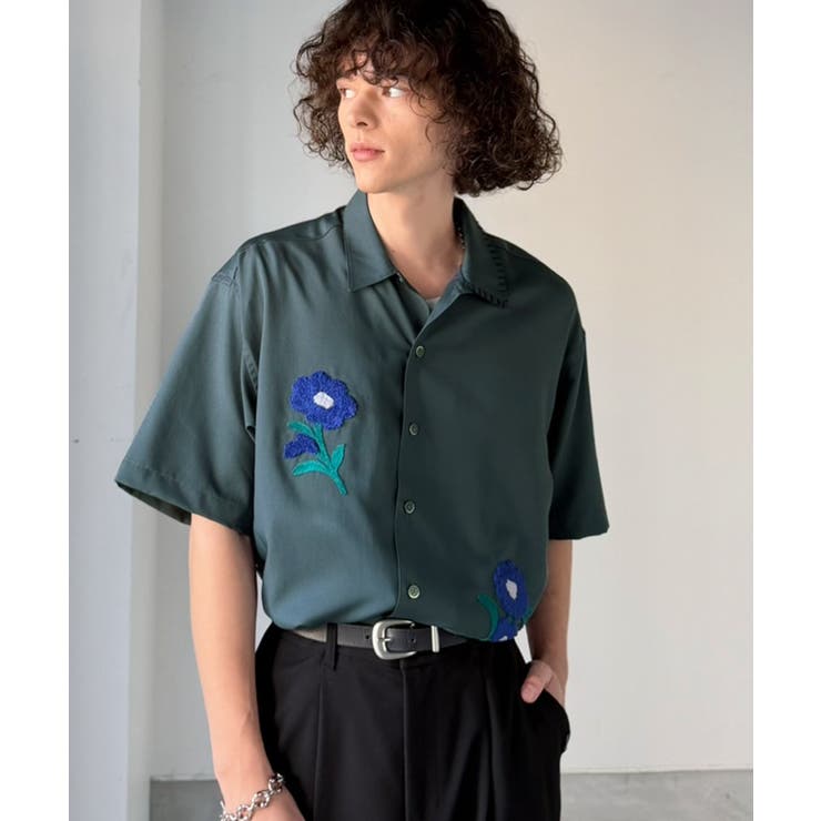 【接触冷感機能付き】サガラ刺繍フラワーステッチシャツ Cool Touch | Classical Elf Men | 詳細画像41 