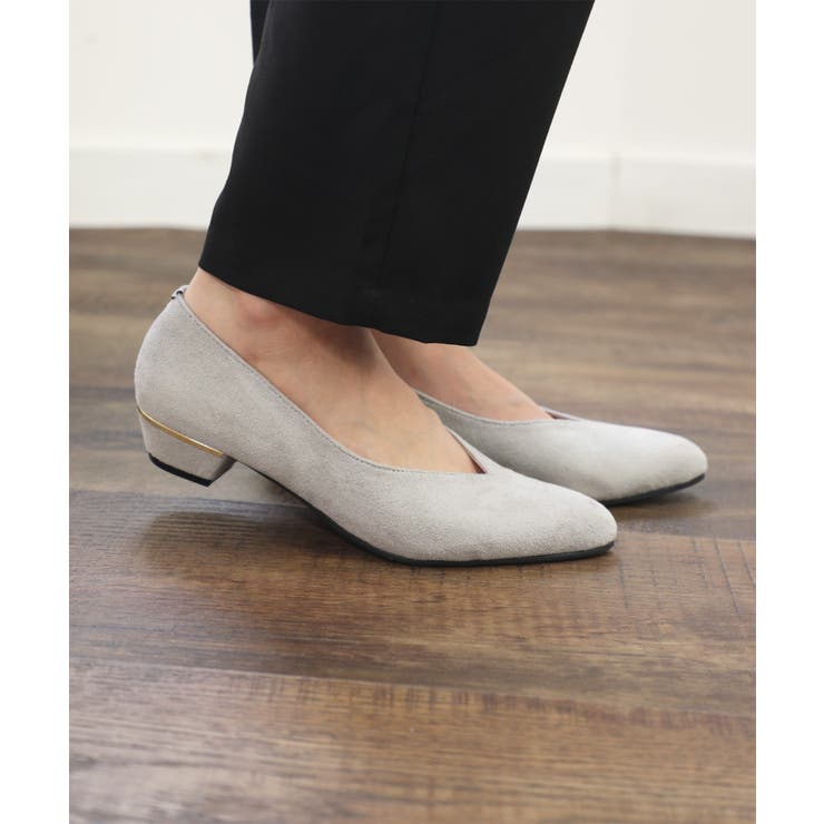 グレー | Vカット パンプス スエード | Classical Elf 