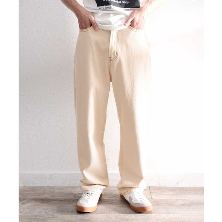 ゆったりハイウエストワイドストレート無地デニム＆チノパンツ | Classical Elf  | 詳細画像72 