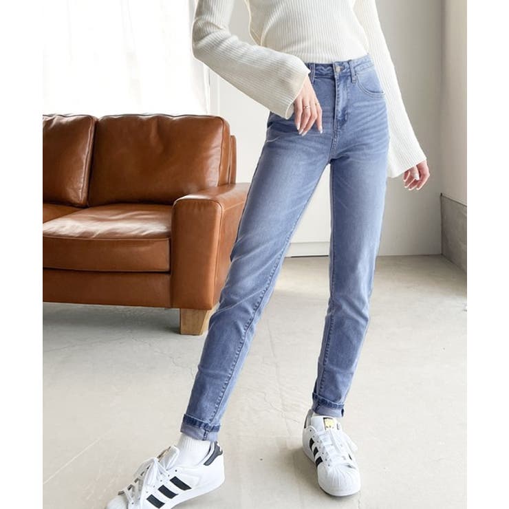 スーパーストレッチスキニー無地レギュラーデニム&チノパンツ(フルレングス) | Classical Elf  | 詳細画像3 