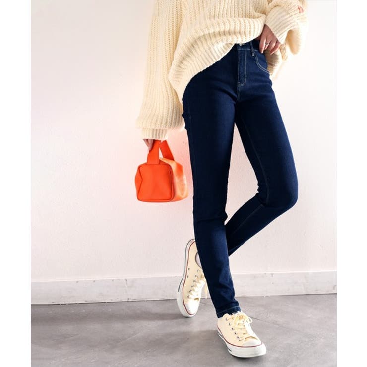 スーパーストレッチスキニー無地レギュラーデニム&チノパンツ(フルレングス) | Classical Elf  | 詳細画像5 