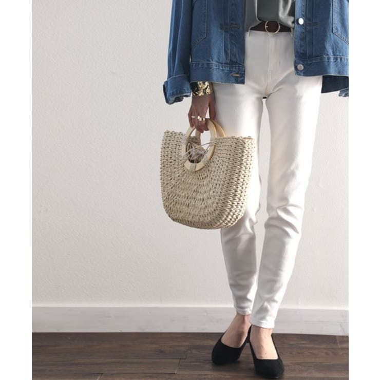 スーパーストレッチスキニー無地レギュラーデニム&チノパンツ(フルレングス) | Classical Elf  | 詳細画像6 