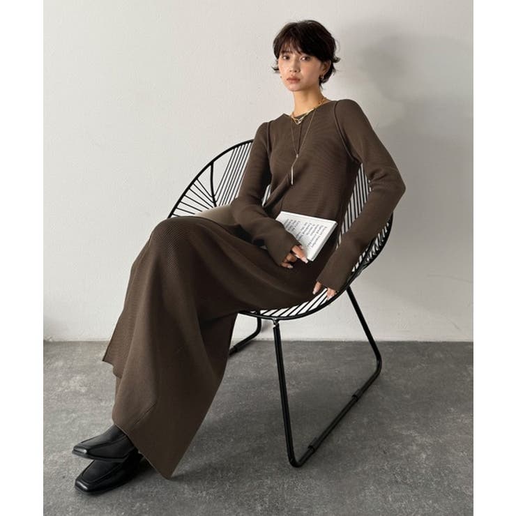 ヘルシーに大人の肌魅せ。肩開きニットワンピース | Classical Elf  | 詳細画像15 