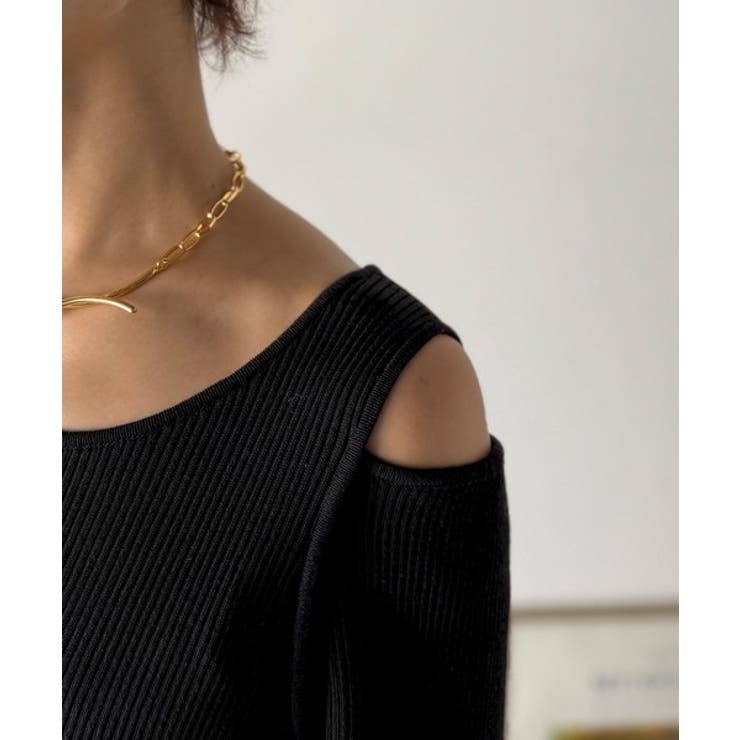 ヘルシーに大人の肌魅せ。肩開きニットワンピース | Classical Elf  | 詳細画像21 