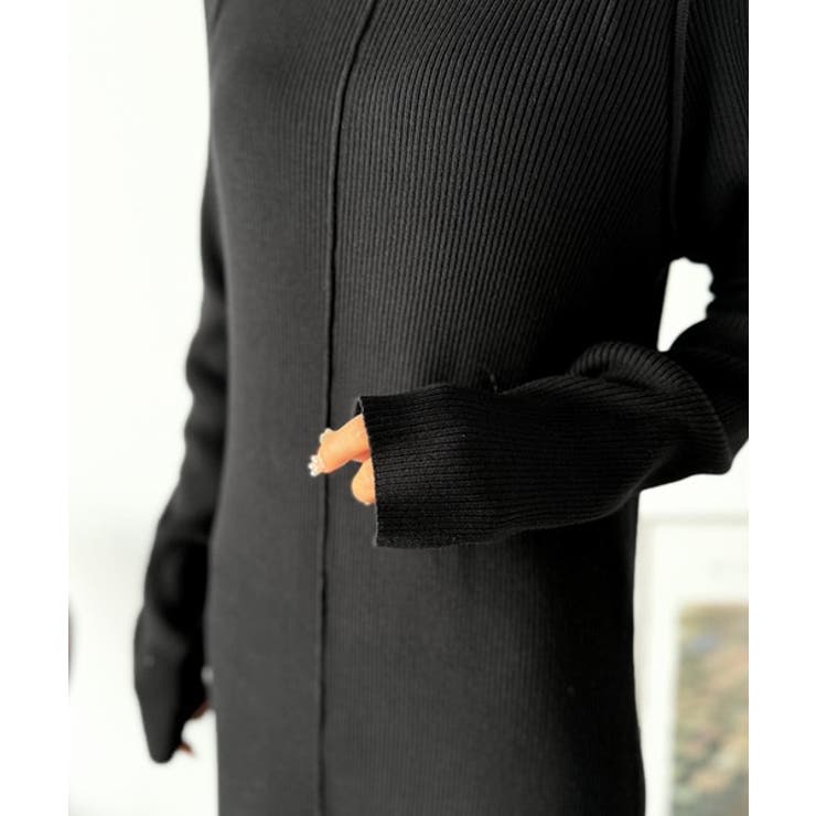 ヘルシーに大人の肌魅せ。肩開きニットワンピース | Classical Elf  | 詳細画像22 