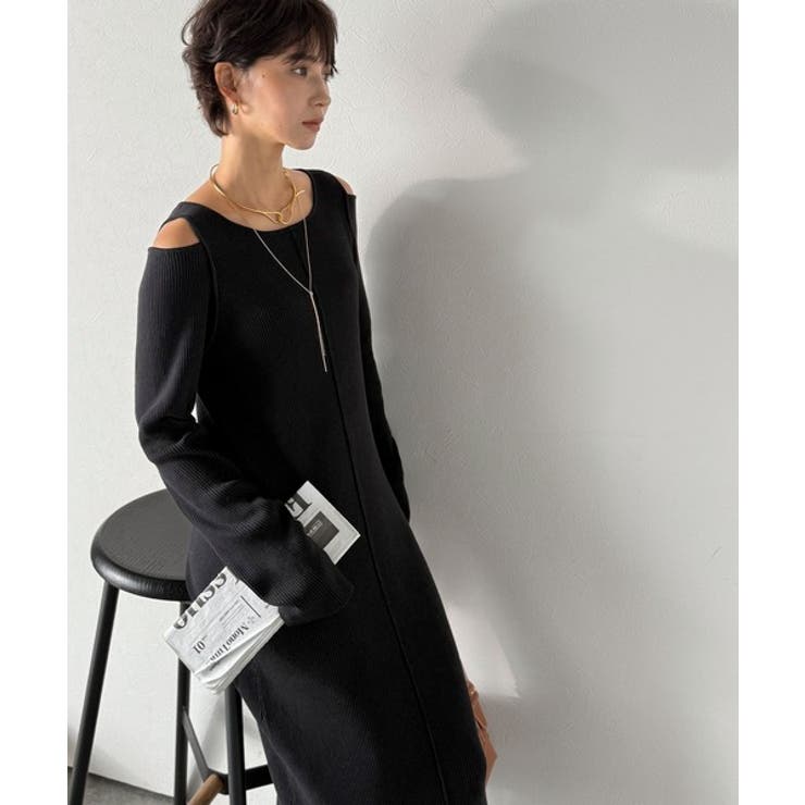 ヘルシーに大人の肌魅せ。肩開きニットワンピース | Classical Elf  | 詳細画像6 