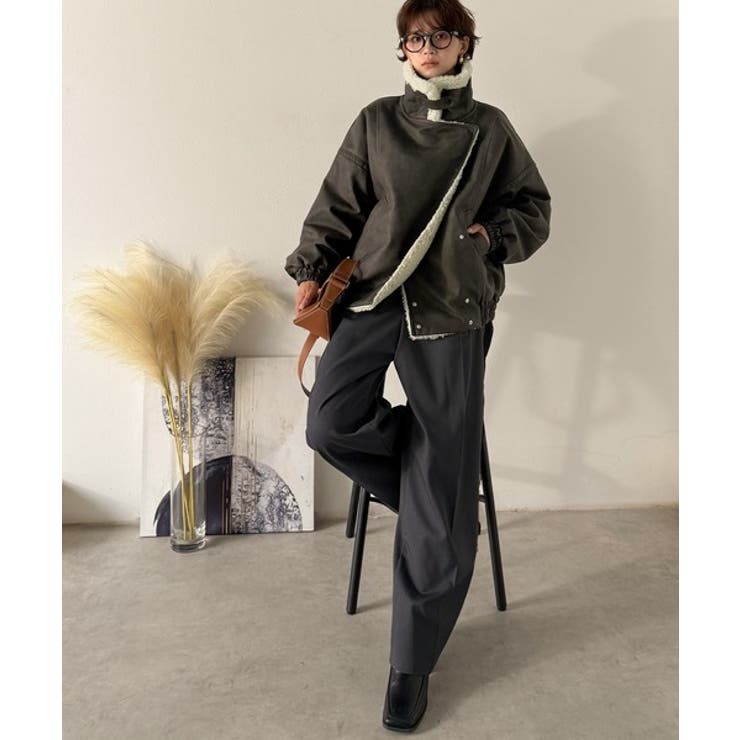 着こなす、こなれ感。ヴィンテージ加工ライダースボアジャケット | Classical Elf  | 詳細画像14 