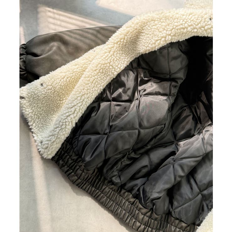 着こなす、こなれ感。ヴィンテージ加工ライダースボアジャケット | Classical Elf  | 詳細画像22 