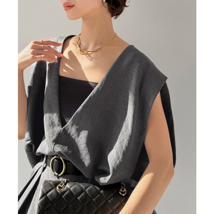 【Classical Evon】シンプルな品をまとう。リネンタッチベスト（Vネッ… | Classical Elf  | 詳細画像13 