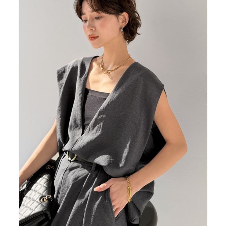 【Classical Evon】シンプルな品をまとう。リネンタッチベスト（Vネッ… | Classical Elf  | 詳細画像16 