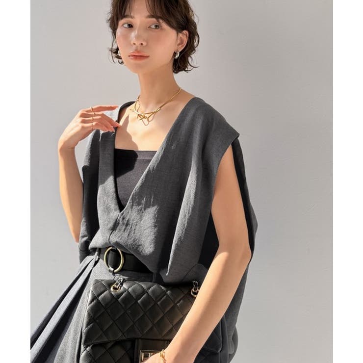 【Classical Evon】シンプルな品をまとう。リネンタッチベスト（Vネッ… | Classical Elf  | 詳細画像19 